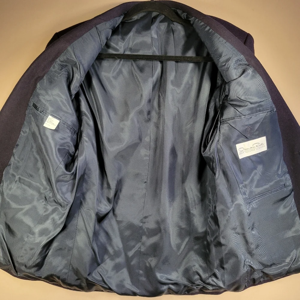 Oscar De La Renta Blazer‎ Cashmere Blend Navy Size 38S